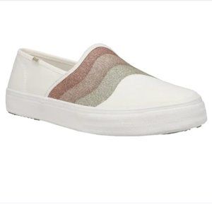 NEW KEDS Double Decker Wave Glitter Slip On Sneakers